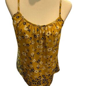 CAbi Yellow Floral Camisole